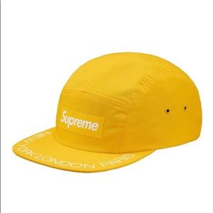 Supreme Visor Print Camp Cap Gold